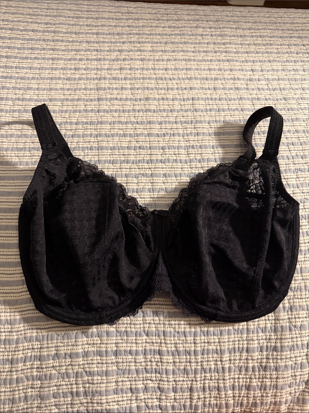 Panache Black Lace and mesh Underwire Bra